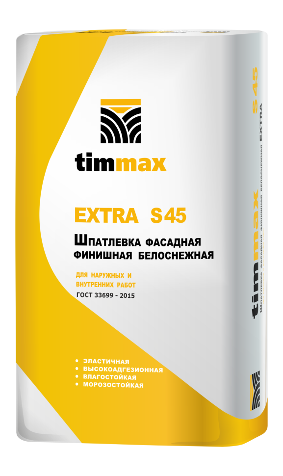 EXTRA S45, Шпатлевка фасадная финишная белоснежная 