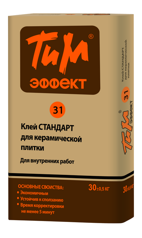ТиМ-ЭФФЕКТ №31, Клей СТАНДАРТ для керамической плитки